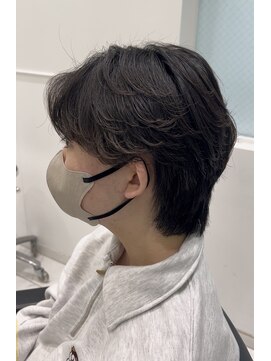 六本木美容室 白金店 センターパートフェザーパーマニュアンスパーマシャドウパーマ