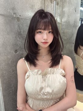 ロール 博多(Role) ミニウルフ黒染め髪質改善縮毛矯正酸性ストレートレイヤー/博多