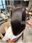 透明感♪【髪質改善】ストレートパーマ20代30代40代ブラウン