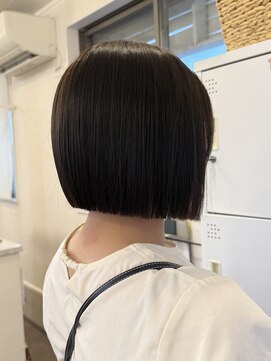 セブンルックス モカ 宇都宮鶴田店(7LOOKS mocha) 切りっぱなしボブ×オリーブベージュ