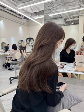 シェノン サントル(CHAINON CENTRE) 梅田/黒髪/クラゲヘアー/オリーブグレー/小顔/ココアベージュ