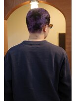 エディ(Edy)&nbsp;スパイキーショートケアブリーチダブルカラー外国人風眉毛カット