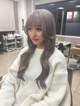 エーデル(EDEL) ブリーチ+カット【デザインカラー+韓国風巻きスタイル】