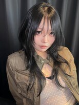 アイヴァン(AIVAN)&nbsp;シースルーバング×くびれハッシュレイヤーロング　lll