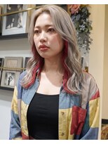 グッドフェローズ キタホリエ(GoodFellas kitahorie)&nbsp;透明感ハイトーンレイヤー×インナーカラーブリーチ透明感カラー