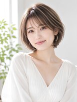 ヘアー ミッション 心斎橋店(hair Mission)&nbsp;白髪ぼかし/大人女性/グレイカラー/ショートボブ/レイヤーカット