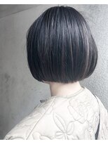 ヘアーアンドアトリエ マール(Hair&Atelier Marl)&nbsp;【Marl】ハイライト入りブラックグレージュのシンプルなボブ♪