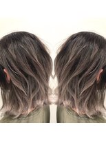 アクロスヘアーデザイン 武蔵小杉店(across hair design)&nbsp;グレーバレイヤージュボブ