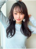アフロート矢田菜津紀　くびれロングヘア　小顔レイヤー髪型