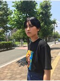 マッシュショート×黒髪