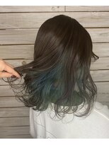 デコヘアー キートス(DECO HAIR kiitos)&nbsp;ターコイズブルーインナーカラー