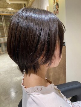 ヘアサロン フラット(hair salon flat) ナチュラルブラウン☆マニッシュ透明感小顔ショートウルフ