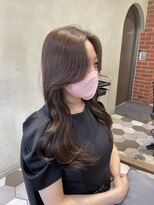 シェノン 梅田(CHAINON)&nbsp;韓国くびれヘア×マロンベージュ×簡単スタイリング