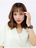 大人可愛い♯20代30代40代♯ミディアム♯前髪カット
