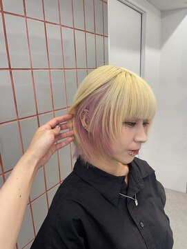 ペレ 渋谷(PELE) h_マチルダボブ/ピンクベージュ/インナーグレージュ/渋谷