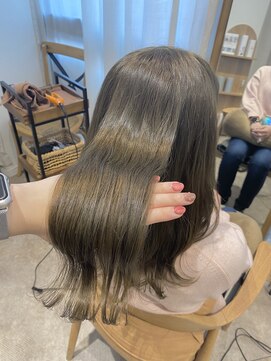 オリーブベージュ/ブリーチなしダブルカラー/横浜