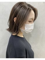 ウェイズトウキョウ 新宿店(Ways TOKYO)&nbsp;ハイライトボブ　レイヤーカット　細めハイライト　くびれヘア