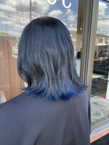 エファッセ 鴻巣2号店(efface)&nbsp;インナーブルー×ネイビーグレー×寒色系カラー×レイヤー