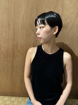エンドリンク(endlink) 黒髪耳かけマッシュショート