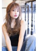 ミディアムレイヤー/大人可愛い/髪質改善/シースルーバング
