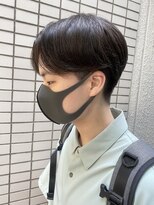 センターパート/毛流れパーマ