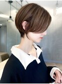 ウェーブミディアム似合わせカットメルティカラーショート/柏柏
