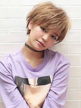 アグ ヘアー スティル 小樽稲穂店(Agu hair still) 《Agu hair》小顔かわいいハイトーンマニッシュショート