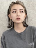 インナーカラーボブヘーゼルベージュフェイスフレーミング30代