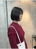 あごライン切りっぱなしボブ　ミニボブ　髪質改善　美髪矯正
