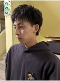 ベリーショート/ダークアッシュ/ニュアンスパーマ/韓国マッシュ