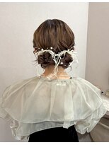 ミラ(Mila)&nbsp;大人っぽいツイン団子♪結婚式/お呼ばれヘアセット