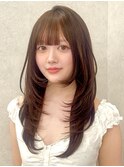 前髪イメチェンピンクベージュクールショートレイヤーカット