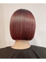 ノッシュ 七隈店(Hair Spa Nosh)&nbsp;カット/ブリーチ/ミニボブ/きりっぱなし/赤髪/個性/CAREPRO