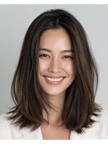 ルシードスタイル アウラ 松戸市五香(LUCIDO STYLE Aura)&nbsp;ナチュラルブラウンの小顔に見せるヘア♪大人レイヤーミディアム