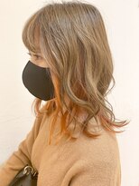 モリオ フロム ロンドン イオンモール 熊本店(morio FROM LONDON)&nbsp;【morio熊本】インナーカラーオレンジ×メープルナッツベージュk