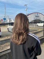 ヘアー リードレス(hair Re:dress)&nbsp;20代30代透明感グレージュ×カジュアルふんわり鎖骨ミディアム