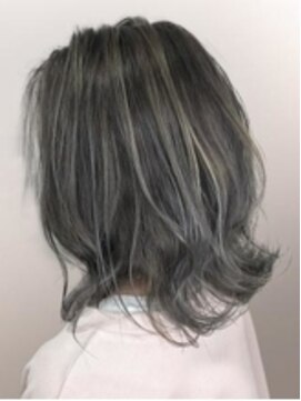 オーブ ヘアー ミア 大村店(AUBE HAIR mia) 【AUBE HAIR】ホワイトグレージュ_外ハネロブ
