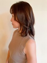 トップヘアーラウンジ 知立(TOP HAIR Lounge)&nbsp;巻き方簡単、ミディアムレイヤー！/ことりベージュ/前髪パーマ