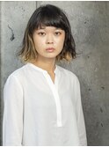 【FLOWER】眉上バング×インナーカラーフレンチボブパーマ
