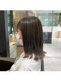 バレイヤージュ×グレージュ