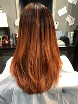 ヘアーアンドスパ トリコ(Hair&Spa torico)&nbsp;ペールオレンジのバレイヤージュカラー