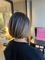 インデックスヘアーユー 錦糸町店(in'dex hair - U)&nbsp;ショートボブ×バレイヤージュ［錦糸町/ショート/ハイライト］