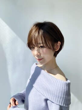 マッシュアンドマッシュアヴェダ ららぽーと福岡店(mash&mash AVEDA) 【ショートボブ】ふんわりスタイリング♪耳かけショートスタイル