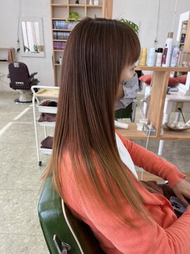 レオ 幸手(Leo) 艶感♪髪質改善カラー大人可愛いグレージュハイライトロング