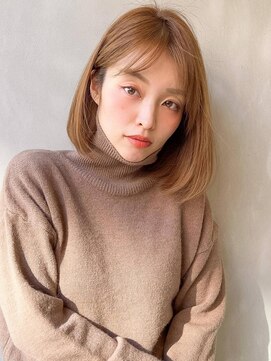 アグ ヘアー デン 新潟江南区店(Agu hair den) 《Agu hair》大人クールな金髪ボブ
