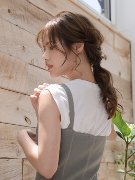 ロアー ヘアー マチルダ 千葉店(RAWR hair MATILDA) 【RAWR】大人ゆるポニー_ロングヘアアンジ