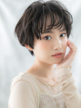 ドクターズ サロン ラブ(Dr's Salon LAB) 黒髪くすみカラーくせ毛風マッシュショートa古河20代30代40代