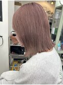 ダブルカラーピンクベージュミルクティーベージュイルミナカラー