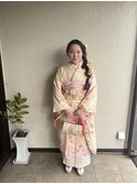 成人式　振袖　ヘアセット　ヘアメイク　着物