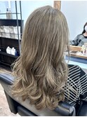 白髪ぼかし×ミルクティーベージュ